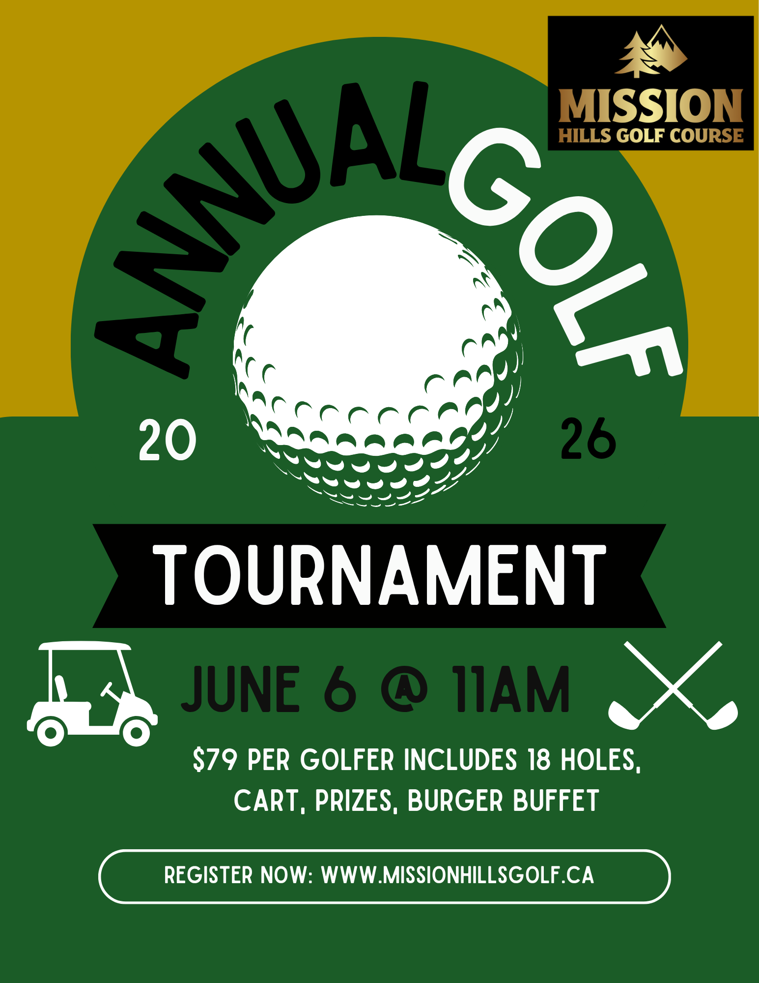 Annual 2026 Golf Tournament Flyer