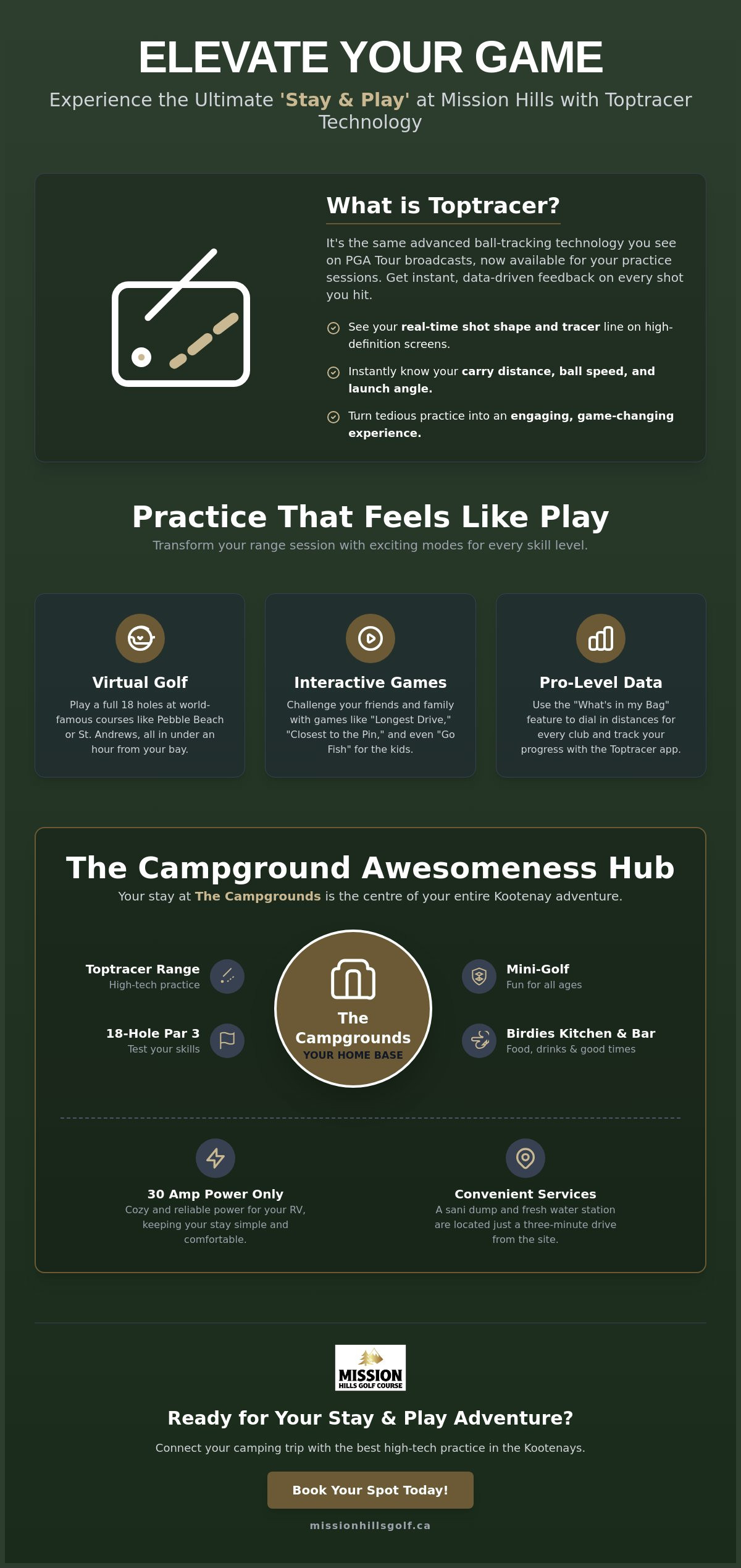 Kimberley BC Driving Range with Ball Tracking: The Top Tracer Experience at Mission Hills
