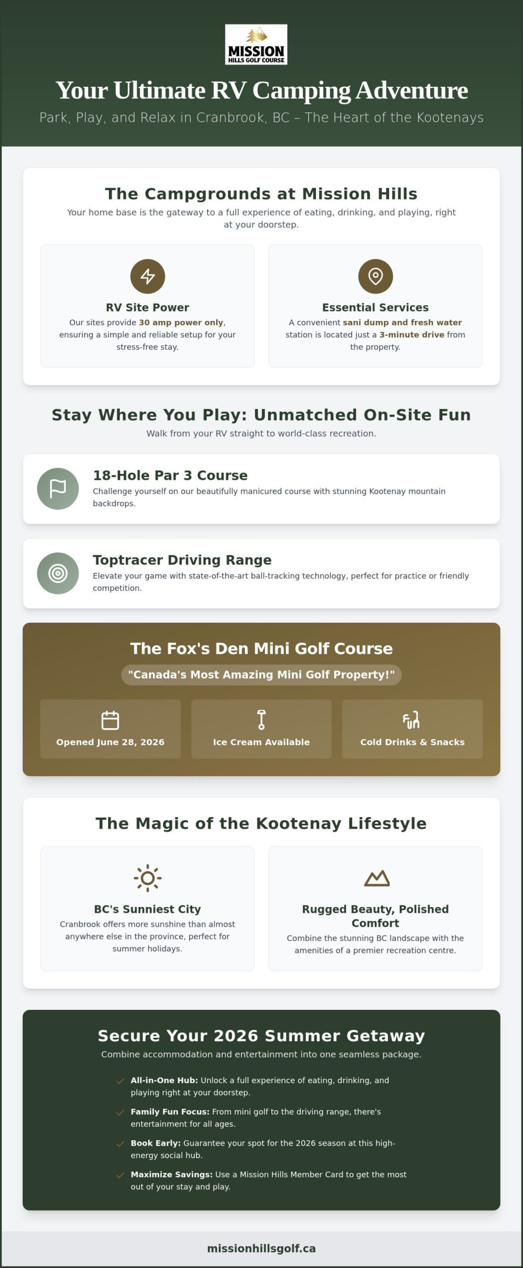 RV Camping in Cranbrook BC: Your Ultimate Stay & Play Guide for 2026